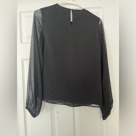 Metallic Dot Gathered Crew Neck Top extra small - Picture 8 of 17
